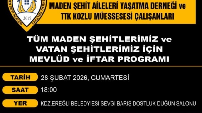 Şehit Madenciler Derneğinden İftar