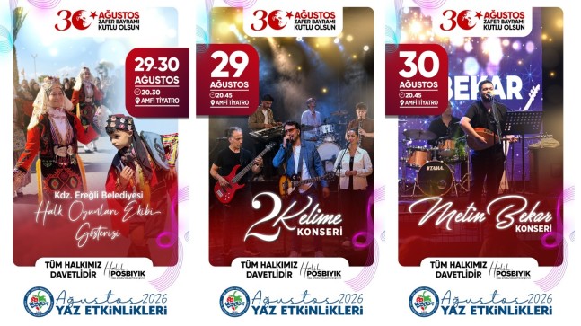 ZAFER BAYRAMI COŞKUSU AMFİ TİYATRO’DAKİ ETKİNLİKLERLE YAŞANACAK