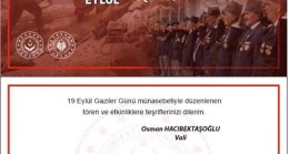 19 Eylül Gaziler Günü kutlanacak…