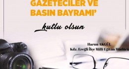 Kdz. Ereğli İlçe Millî Eğitim Müdürü’nden Kutlama