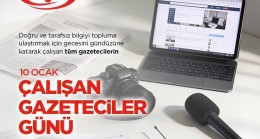 Erdemir 10 Ocak Çalışan Gazeteciler Günü Mesajı