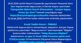 2025/2 Sözleşmeli Personel Alım İlanı Hakkında Bülent Ecevit Üniversitesi