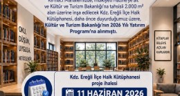 KDZ. EREĞLİ HALK KÜTÜPHANESİ YAPIM SÜRECİ BAŞLIYOR