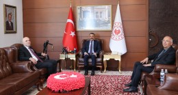 Zonguldak Valisi Hacıbektaşoğlu Rektör Prof. Dr. Ulusoy’u Makamında Kabul Etti