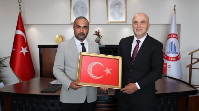 BARÜ Rektörü Prof. Dr. Akkaya’dan Rektör Prof. Dr. Ulusoy’a Hayırlı Olsun Ziyareti