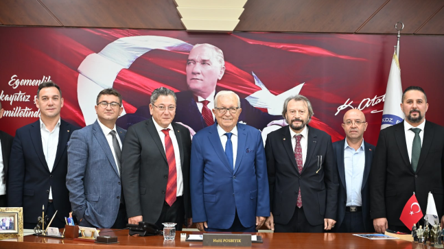 KDZ. EREĞLİ TSO HEYETİ BELEDİYE BAŞKANI HALİL POSBIYIK’I ZİYARET ETTİ