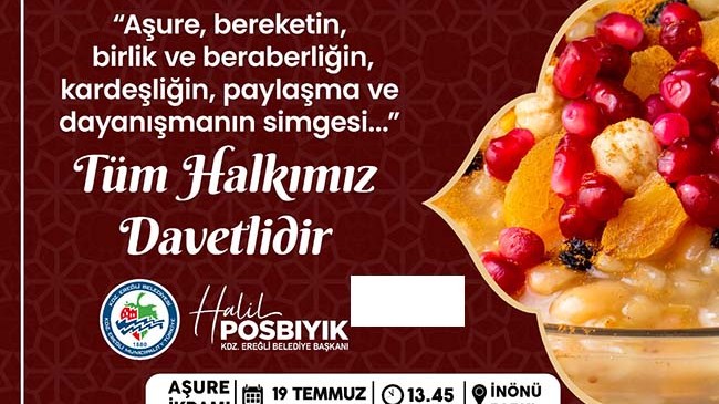 KDZ. EREĞLİ BELEDİYESİ AŞURE PAYLAŞACAK