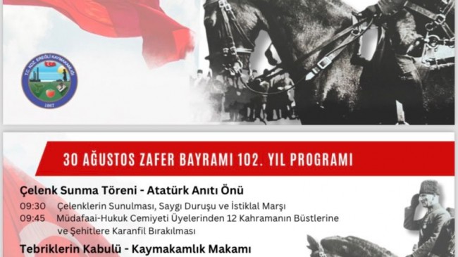 30 Ağustos Zafer Bayramını kutlayacağız…