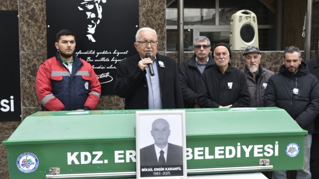 BELEDİYE İŞÇİSİ KARANFİL, SON YOLCULUĞUNA UĞRLANDI
