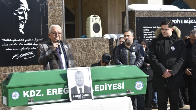 BELEDİYE İŞÇİSİ ÜSTÜN, SON YOLCULUĞUNA UĞURLANDI