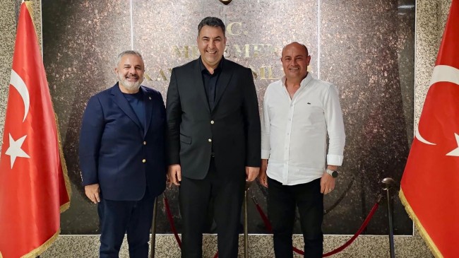 Deniz Ticaret Odası Başkanı Oğuz Ünlüer’den Kaymakam Fatih Yılmaz’a Nezaket ziyareti.