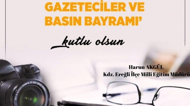 Kdz. Ereğli İlçe Millî Eğitim Müdürü’nden Kutlama