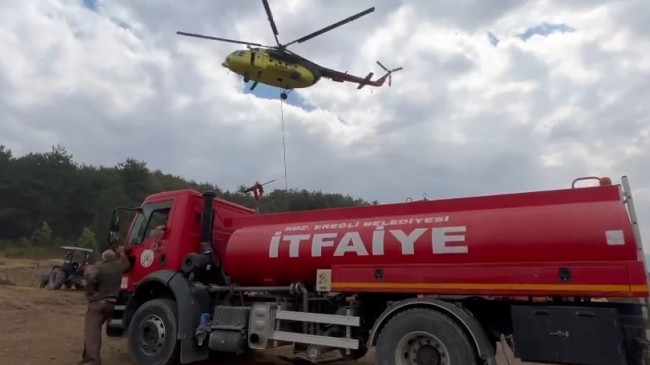 KASTAMONU’DAKİ YANGINA GİDEN İTFAİYE ARACI KDZ. EREĞLİ’YE DÖNDÜ