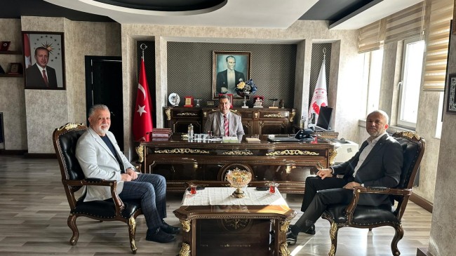 TSO Başkanı Arslan Keleş ve Meclis Başkanı Tasin Tanyıldız’dan Kaymakam Fatih Yılmaz’a ziyaret