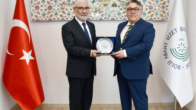 Rektör Özölçer’den BAİBÜ Rektörü Yiğit’e Hayırlı Olsun Ziyareti