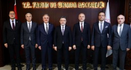 BAŞKAN KELEŞ, MİLLETVEKİLİ BOZKURT İLE BİRLİKTE TARIM VE ORMAN BAKANI YUMAKLI’YI ZİYARET ETTİ